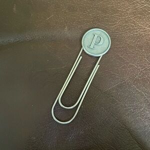 P metal bookmark